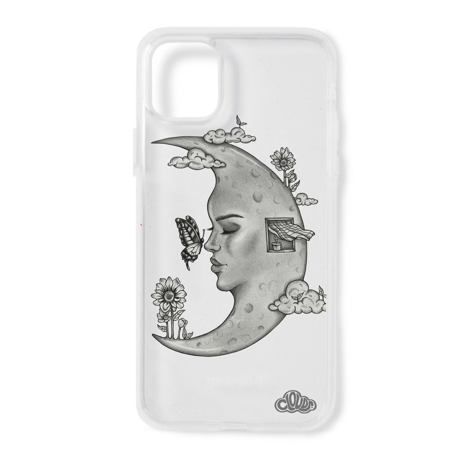 The Thoughtful Moon iPhone Case