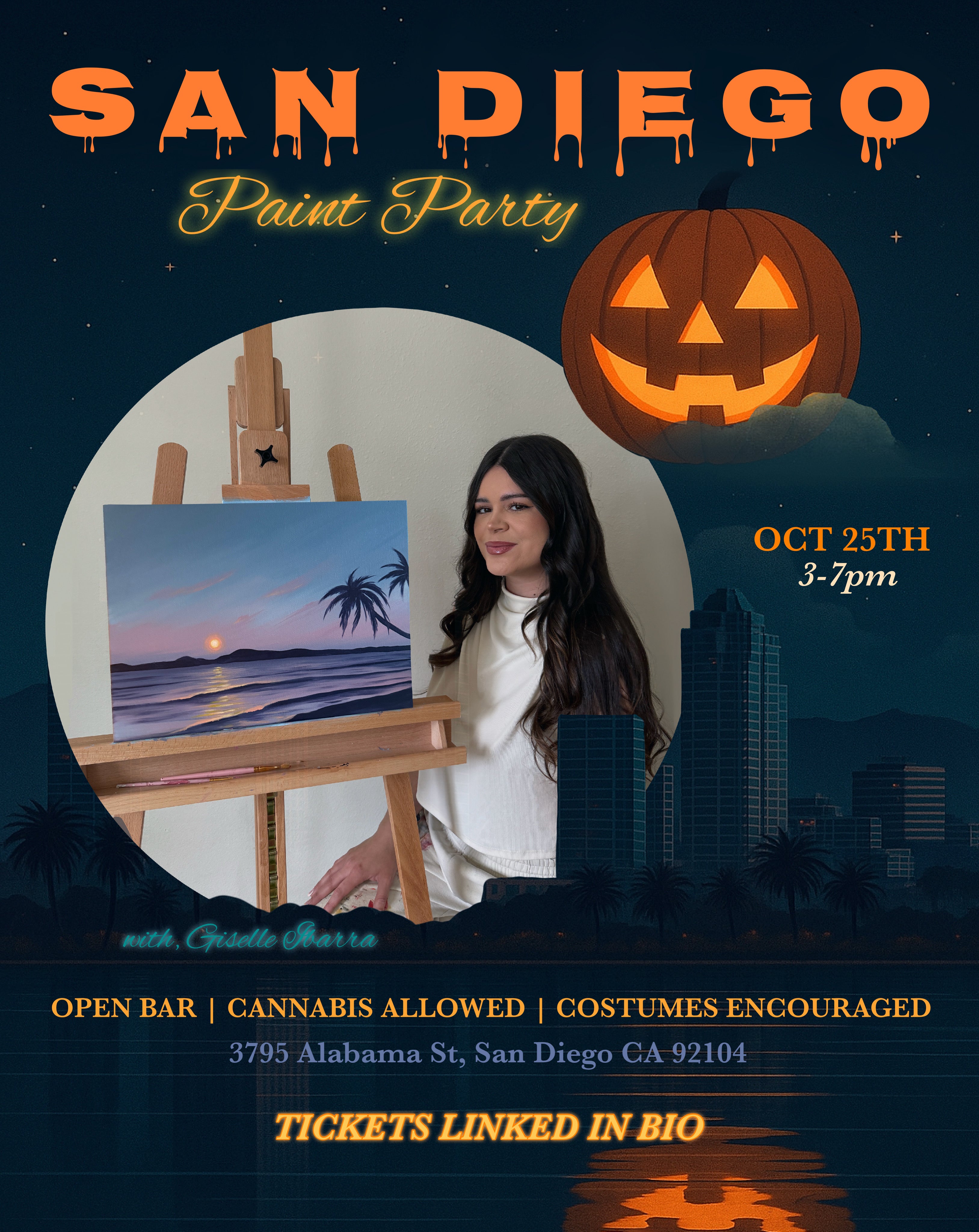 San Diego, CA Paint n Sip Halloween