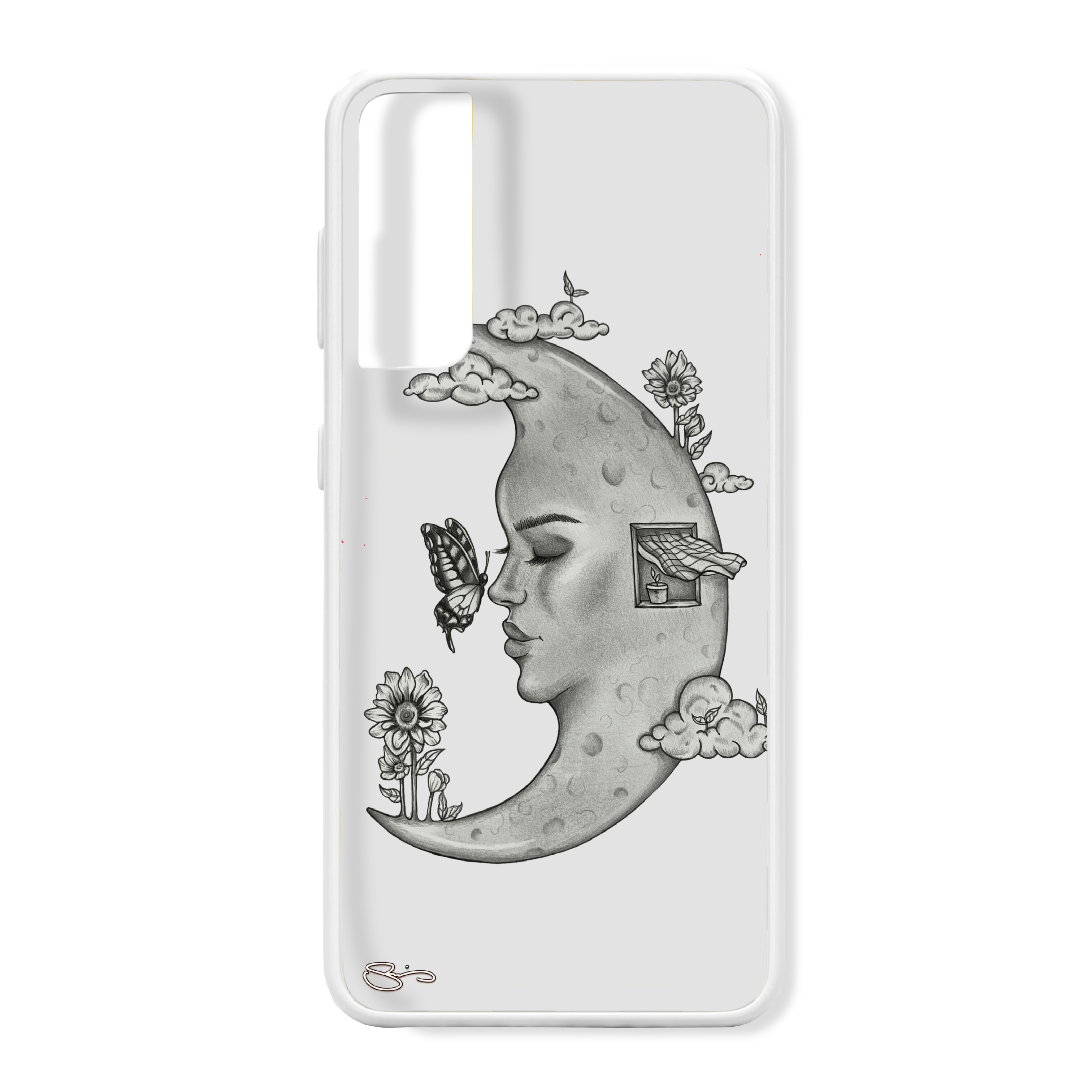 The Thoughtful Moon Samsung Case